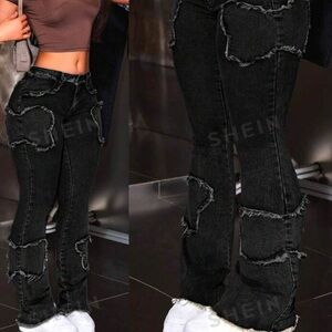 SHEIN icon patchwork jeans NWOT